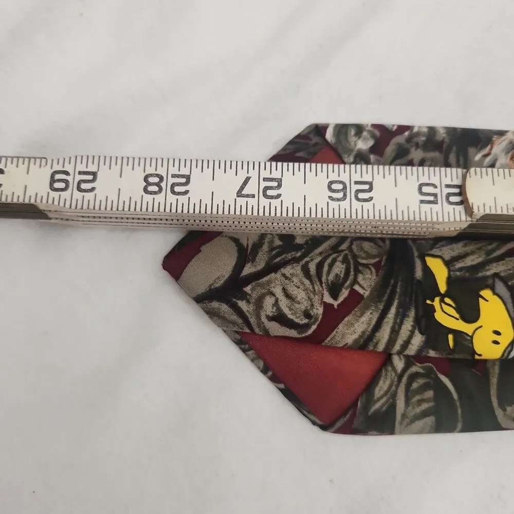 Tie Peanuts Jungle Joe Silk Necktie Snoopy Woodstock Safari 1965 Vintage
